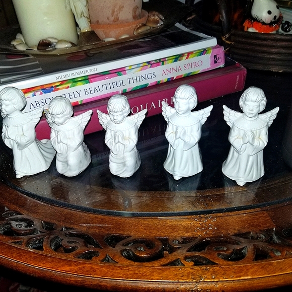 Five Italian angel mini candleholders - Picture 3 of 16